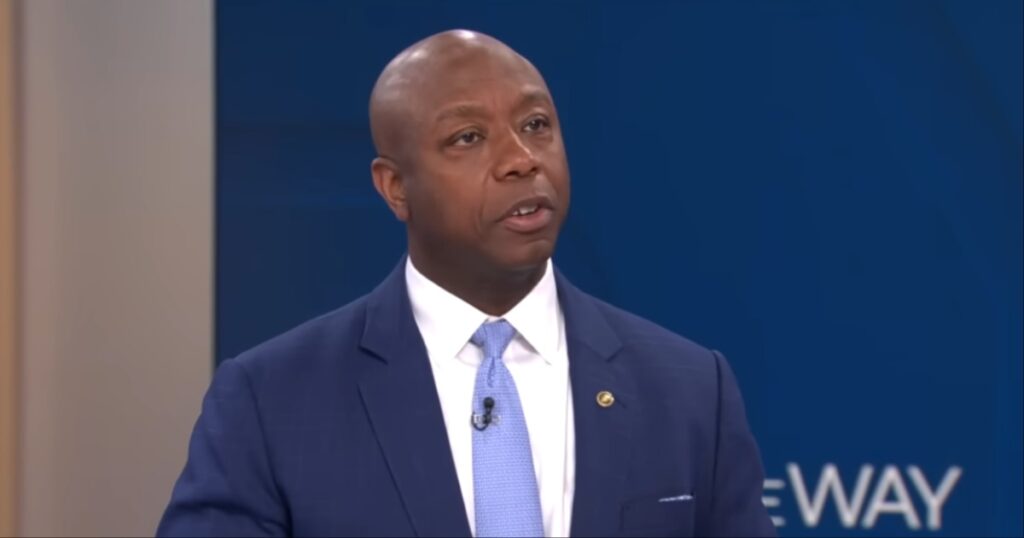 Tim Scott puts Trump on blast for racist Obama video.