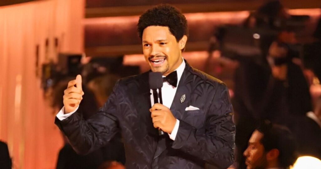 Trevor Noah hosts the 2026 Grammy Awards in Los Angeles as backlash erupts over his Trump jokes