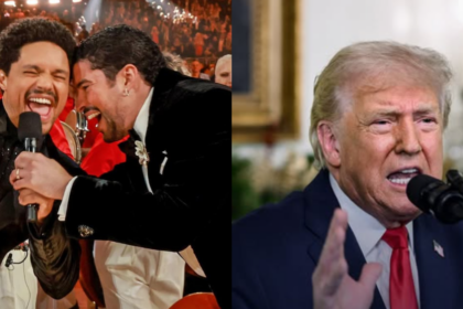 Trevor Noah shared photos from Grammys as Trump threatened to sue him.