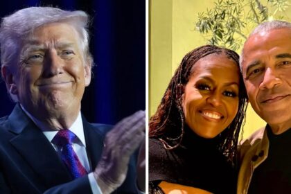 Trump refuses to apologize for attacking Barack and Michelle Obama in his racist video (Images Credit: @WhiteHouse/x, @BarackObama/x)