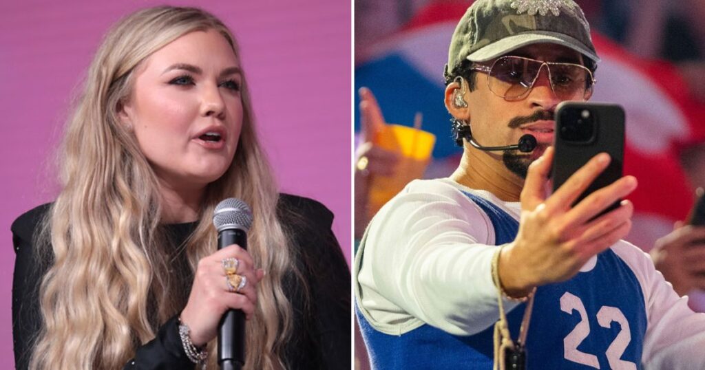 Turning Point USA’s Erika Kirk hyped a halftime takeover but Bad Bunny still ruled Super Bowl night