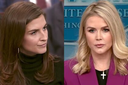 Karoline Leavitt rescued Kaitlan Collins in Saudi Arabia