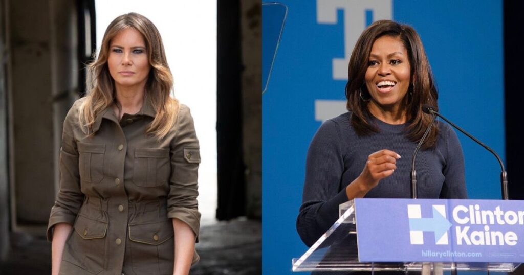 Michelle Obama’s Becoming trends as Melania Trump’s film struggles at box office (image source: Wikimedia Commons/The Trump White House Archived/Tim Pierce)