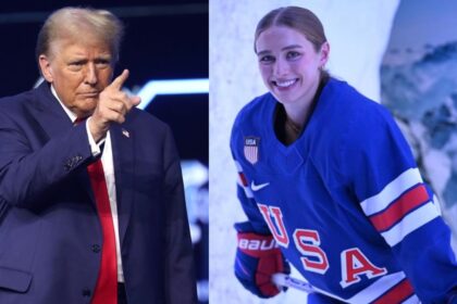Olympian Caroline Harvey dodged questions about meeting Donald Trump