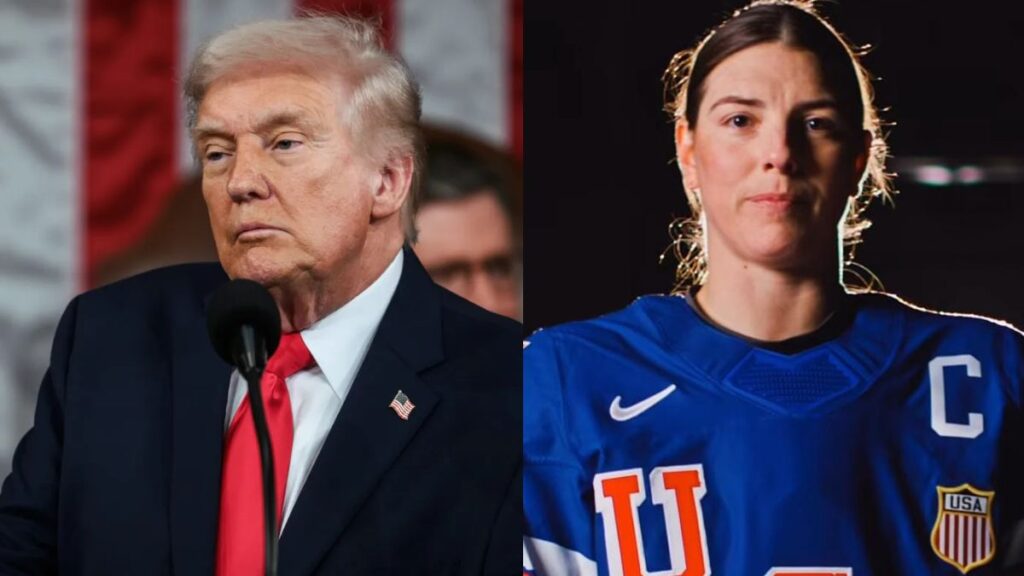 Trump blasted over women's hockey team comment