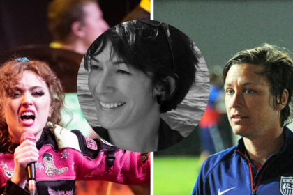 Chapelle Roan and Abby Wambach. Ghislaine Maxwell (inside)