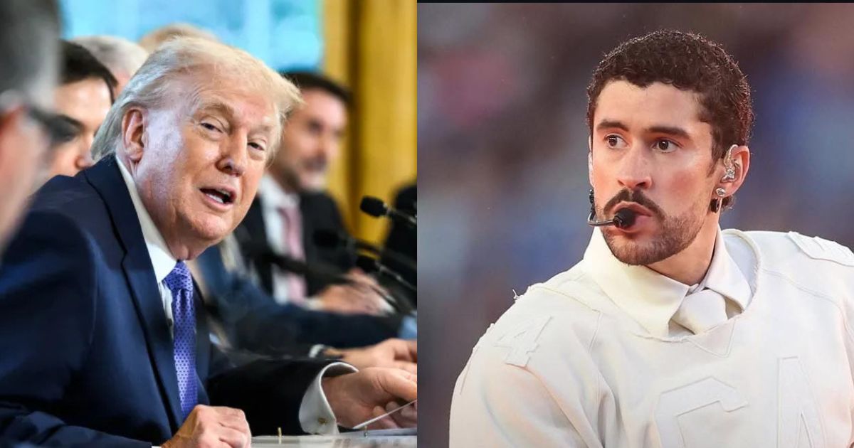 Trump caught watching Bad Bunny's performance