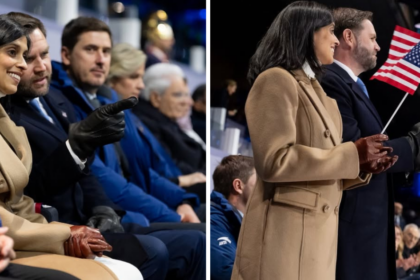 Usha and JD Vance at the 2026 Winter Olympics in Milan