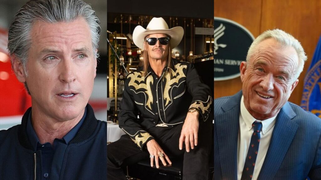 California Governor Gavin Newsom reacts to workout video featuring Kid Rock and Robert F. Kennedy Jr.