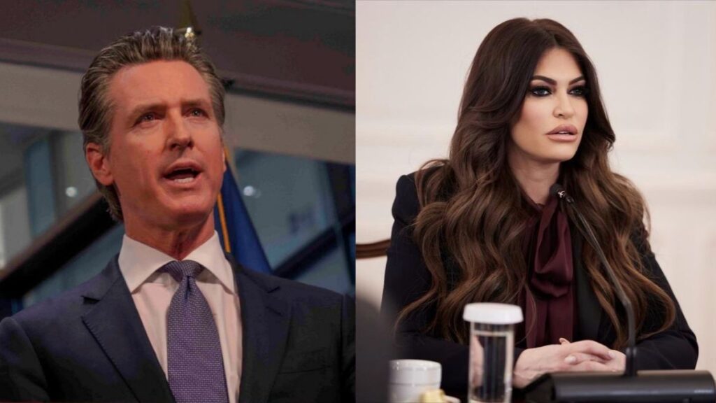 Gavin Newsom and Kimberly Guilfoyle