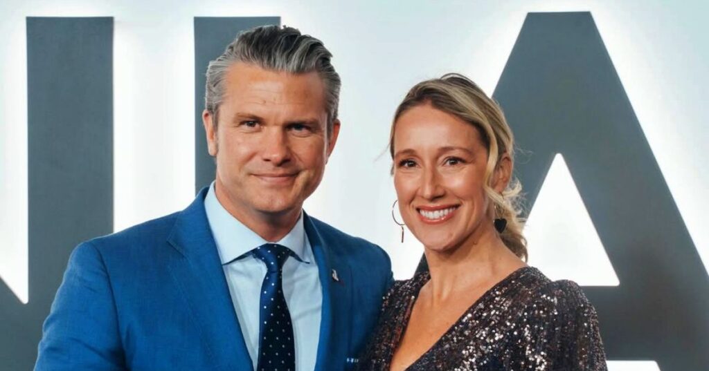 Pete Hegseth and his wife, Jennifer Rauchet at the Kennedy Center