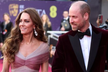 Prince William and Kate Middleton looked tense in their first public appearance since Andrew was arrested