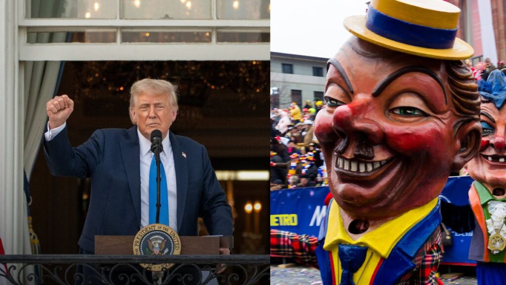 Rosenmontag parade made fun of President Trump