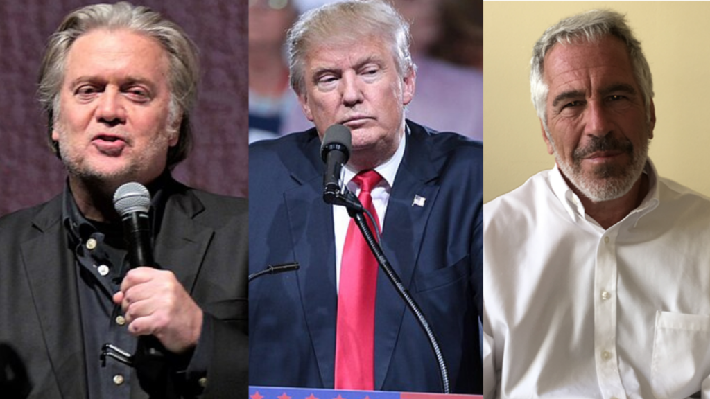 Steve Bannon-Donald Trump-Jeffrey Epstein