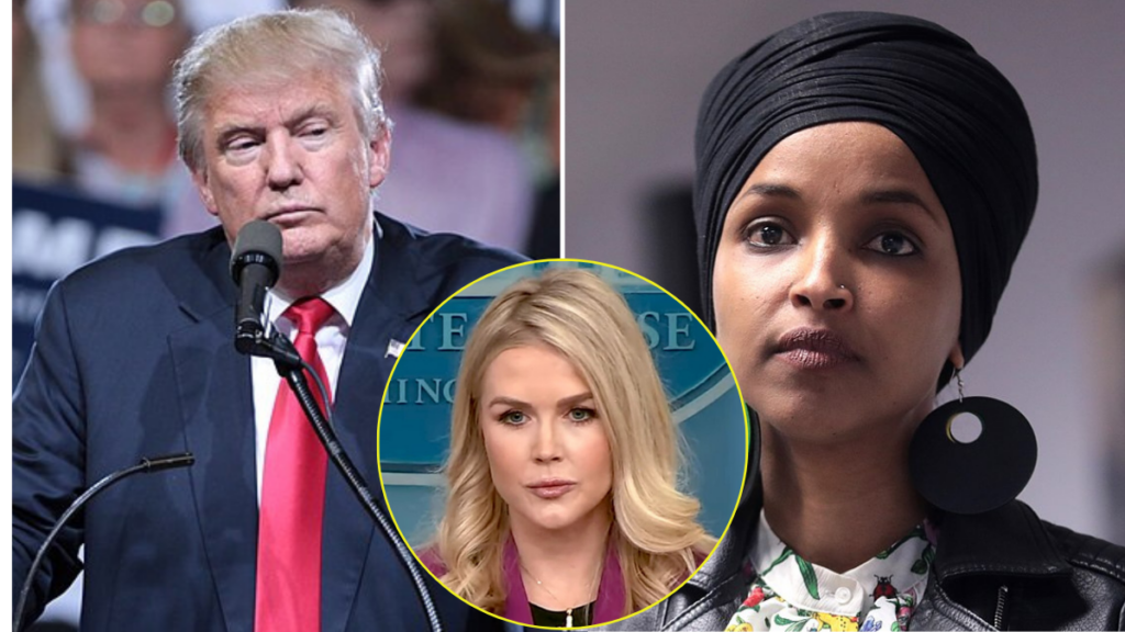 Donald Trump-Ilhan Omar-Karoline Leavitt