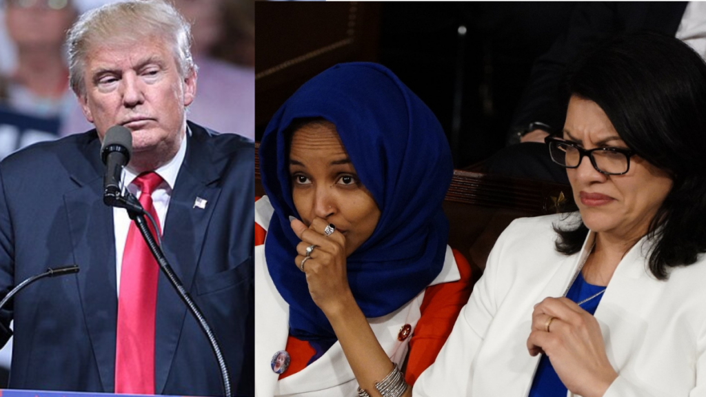 Donald Trump-Ilhan Omar-Rashida Tlaib