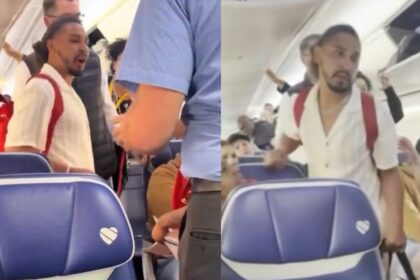 An unruly passenger created chaos in a flight