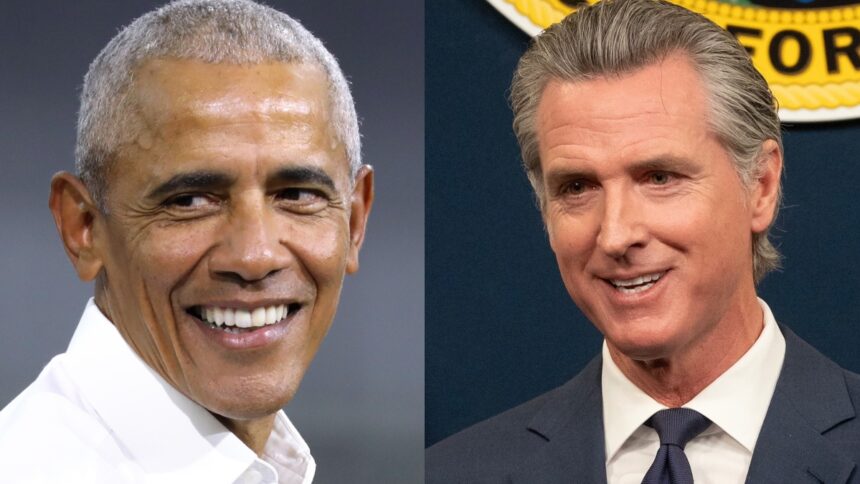 Barack Obama and Gavin Newsom
