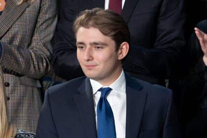 Barron Trump pictured at an event.