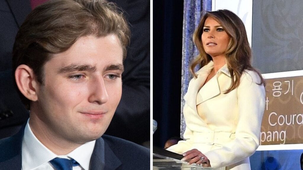 Melania Trump angered by public exposure of Barron Trump at Mar-a-Lago.
