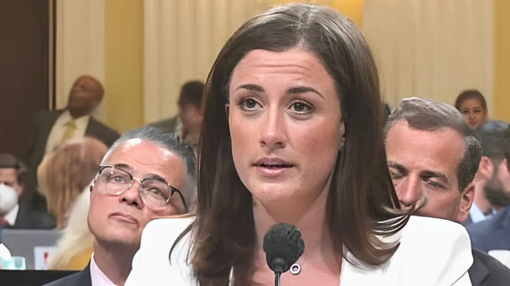 Cassidy Hutchinson at the January 6 House Select Committee hearing in June 2022