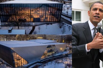 Chicago’s south side residents fear losing homes as Obama Presidential Center is set to open soon. (left- Instagram/@obama.presidential.center) and (right- Flickr/@Steve Jurvetson).