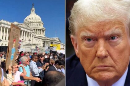 Demonstrators call for the release of Epstein files, as Trump-led airstrikes on Iran dominate headlines