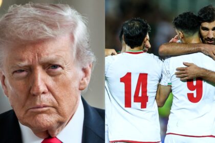 United States President Donald Trump and the Iran men's national soccer team
