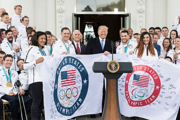 Donald Trump praises Olympic ban on transgender athletes.