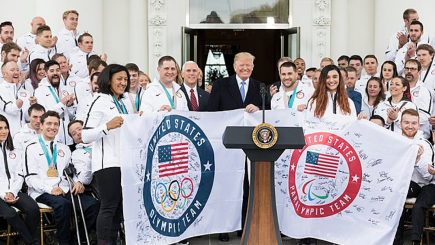 Donald Trump praises Olympic ban on transgender athletes.