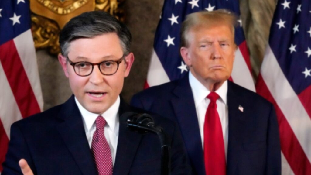 Donald Trump lashes out at Mike Johnson over congressional priorities.