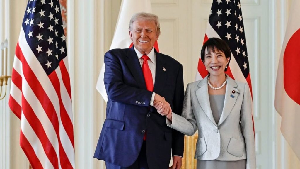 Donald Trump made several awkward comments while meeting Japanese PM