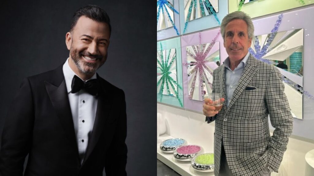 Epstein's viral lookalike appears on Jimmy Kimmel Live! (left- Instagram/@jimmykimmel) and ( right- Instagram/@palmbeach_pete).