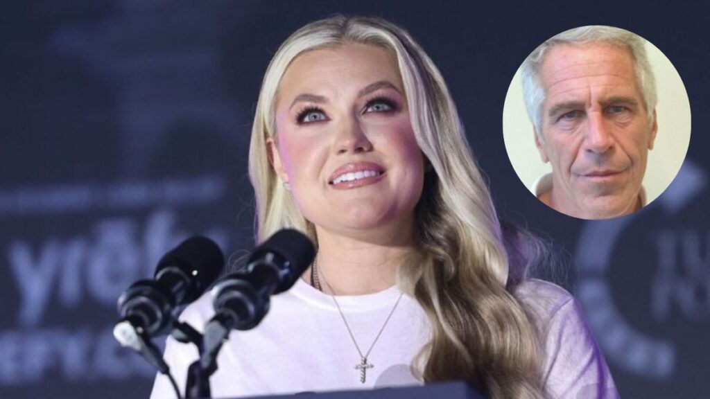 Erika Kirk wasn’t on the Epstein call recording — Here’s what we know. (Main Image: Wikimedia Commons/Gage Skidmore) and (Insert- Department of Justice/Wikimedia Commons).