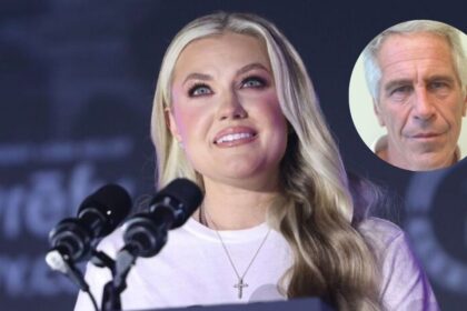 Erika Kirk wasn’t on the Epstein call recording — Here’s what we know. (Main Image: Wikimedia Commons/Gage Skidmore) and (Insert- Department of Justice/Wikimedia Commons).