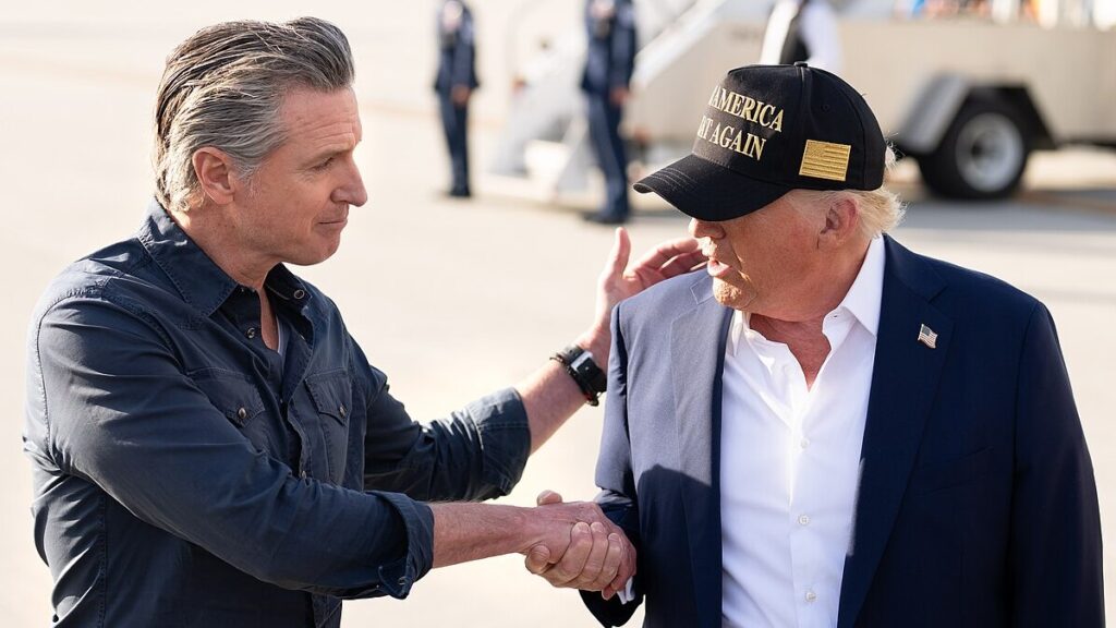 Gavin Newsom and Donald Trump