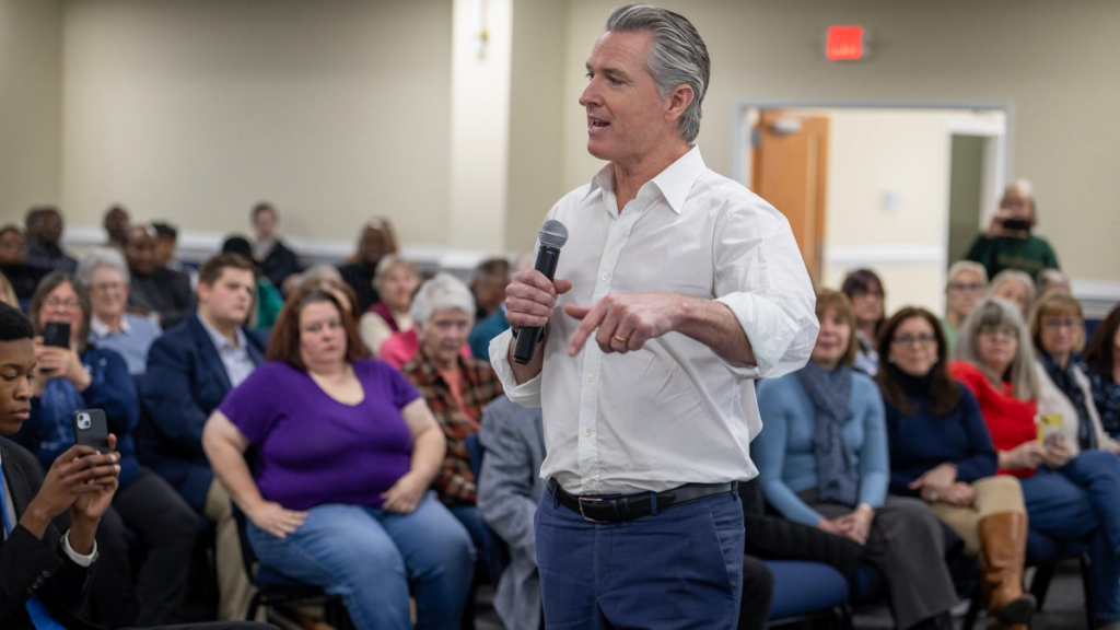 Gavin Newsom fires back at Trump over people with disabilities comments.