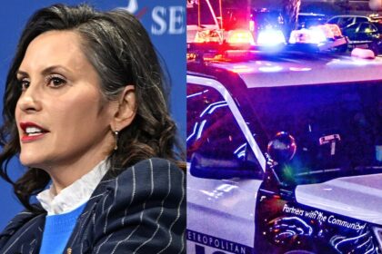 Gretchen Whitmer and a Police Car