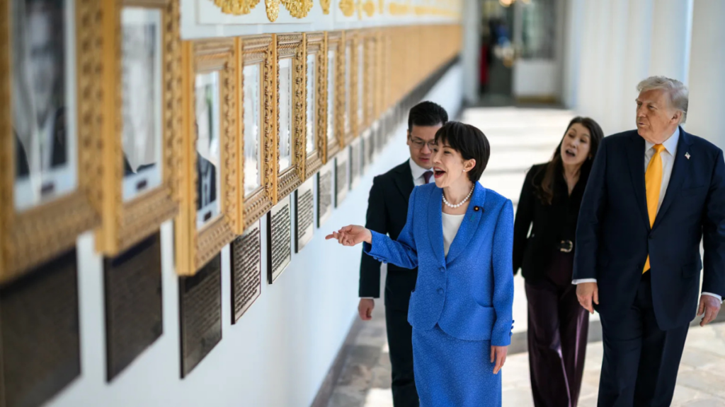 Japan’s Prime Minister Sanae Takaichi pictured at the Oval Office.