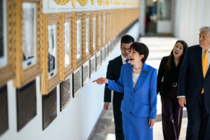 Japan’s Prime Minister Sanae Takaichi pictured at the Oval Office.