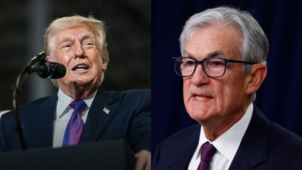 Jerome Powell and Donald Trump in a tense standoff over Federal Reserve policy