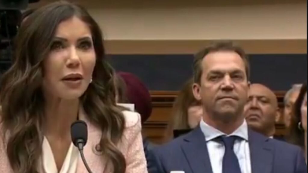 Kristi Noem's husband attends her hearing