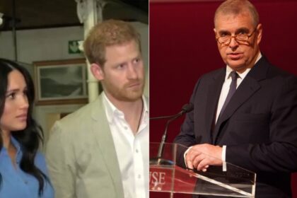 Prince Harry, Meghan Markle and Prince Andrew.