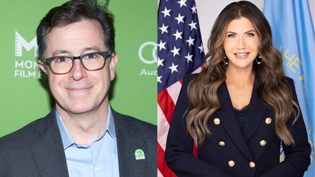 Stephen Colbert-Kristi Noem-Donald Trump