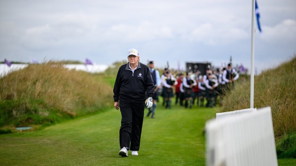 Donald Trump sparks outrage after playing golf amid U.S.–Iran war.