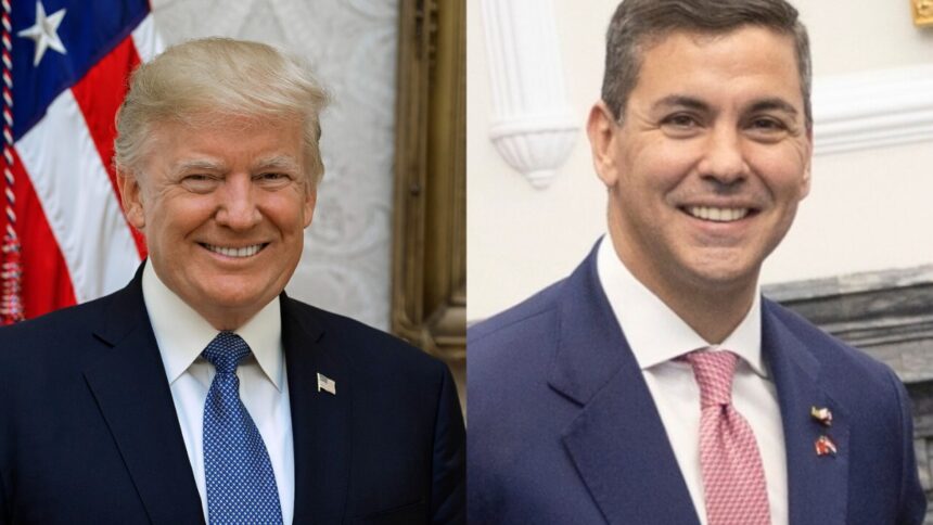 Donald Trump’s awkward handshake with Paraguay’s president goes viral.