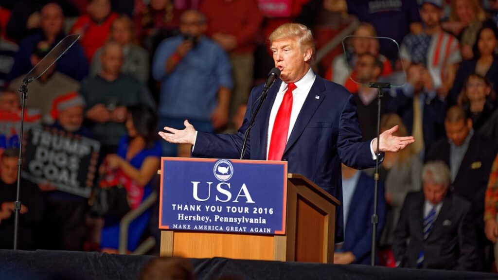 Donald Trump faces criticism over strange comment while discussing conflict with Iran.