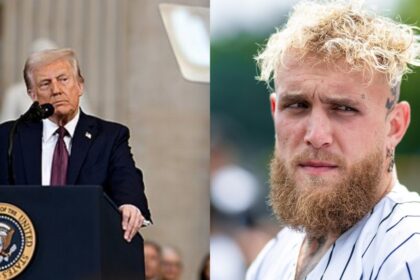 Jake Paul sparks a distraction at Donald Trump rally.