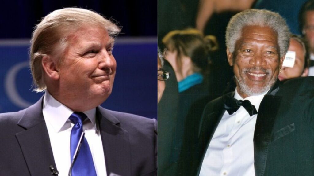 Morgan Freeman has a brutal take on Donald Trump which he revealed in a candid New interview. (left- by Gage Skidmore/ via Flickr) and (right-by Georges Biard/via Wikimedia Commons).