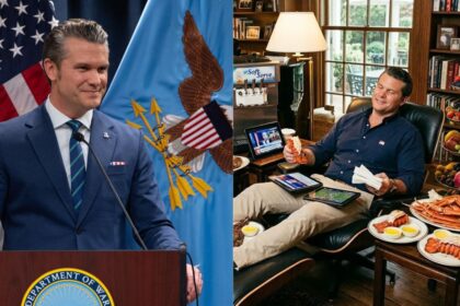 Newsom mocking Pete Hegseth with meme